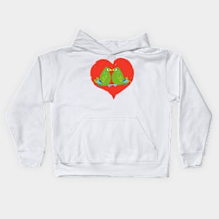 Love Birds Love Heart Kids Hoodie